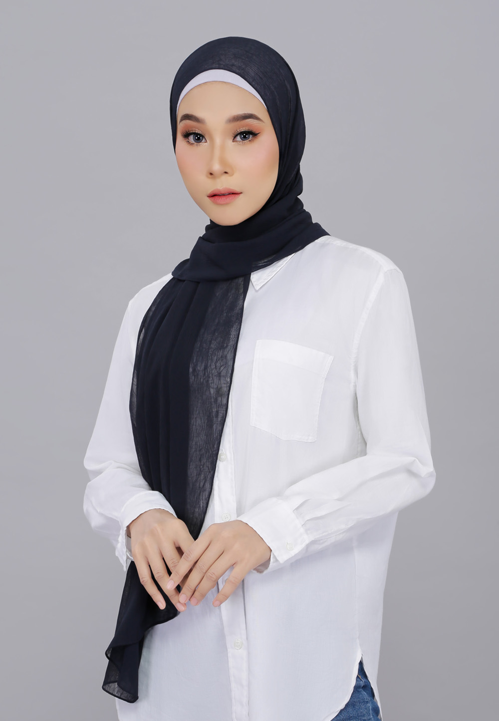 SHAWL CRYSTAL EDITION IN NAVY
